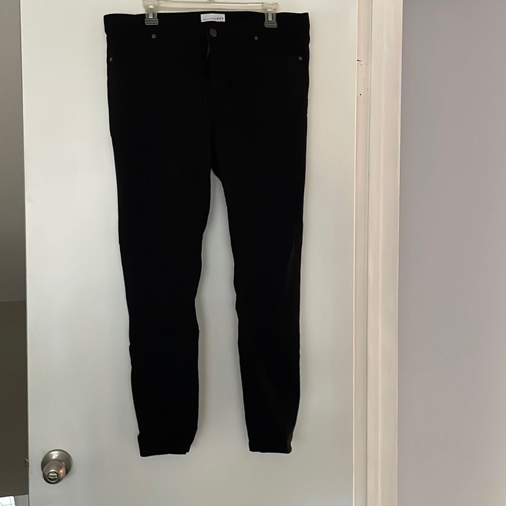 Loft size 32/14 black leggings jeans
